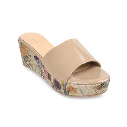 Metro Printed Open Toe Wedges-4