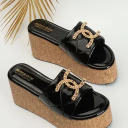 madam glorious Women Embellished Wedge Sandals-47