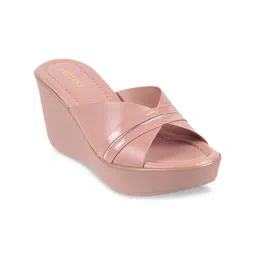 Metro Solid Wedge Heels With Open Back-39