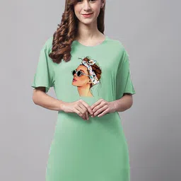 Kanvin Printed Cotton  Lounge T-shirt-image-33