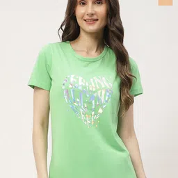 MADAME M SECRET Pack Of 2 Printed Cotton Lounge T-shirt-image-94