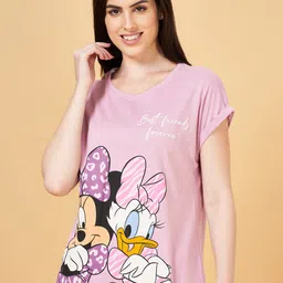 Dreamz by Pantaloons Mickey & Friends Graphic Printed Cotton Lounge T-shirts-image-64