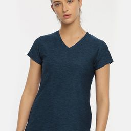 Kanvin Women Navy Blue Solid Lounge T-shirts-image-38