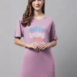 Kanvin Printed Cotton  Lounge T-shirt-image-26
