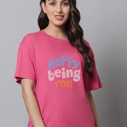 Kanvin Printed Pure CottonLounge Tshirts-image-43