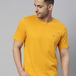 Bushirt Men Mustard Yellow Pure Cotton T-shirt-image-45