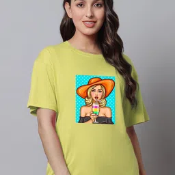 Kanvin Printed Pure Cotton Lounge Tshirts-image-58