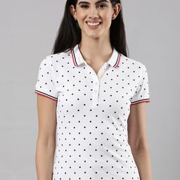 Femmora Women Polo Collar Nautical Pure Cotton T-shirt-image-79