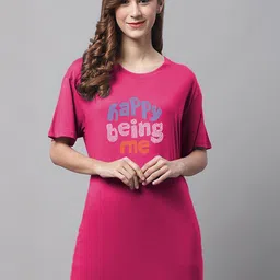 Kanvin Printed Pure Cotton Short Sleeve Lounge T-shirts-image-32