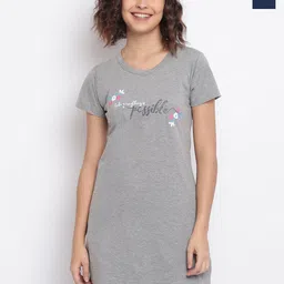Duchess Pack Of 2 Printed Longline Lounge Tshirts-image-36