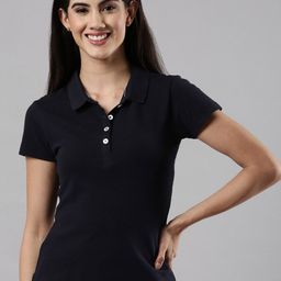 Femmora Women Polo Collar Pure Cotton T-shirt-image-64