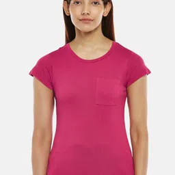 Dreamz by Pantaloons Women Pink Solid Lounge T-shirt-picture-30