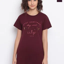 Duchess Pack Of 2 Printed Longline Lounge Tshirts-22