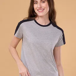 Enamor Detailed Cut and Sew Detail Round Neck Lounge T-shirt-image-13