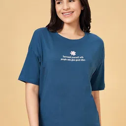 Dreamz by Pantaloons Typography Printed Pure Cotton Lounge Tshirt-picture-15