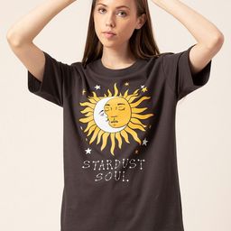 Lounge Dreams Printed Pure Cotton Oversized T-shirt-32