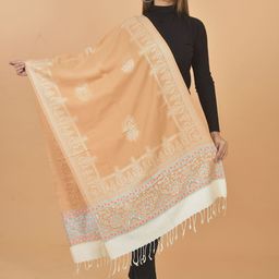 BAISA Women Paisley Woven Design Jacquard Shawl-image-85