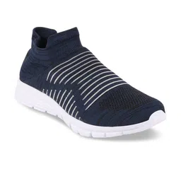FAUSTO Men Blue & White Mesh Walking Shoes-28