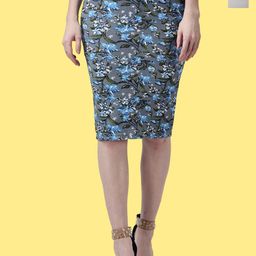 Popwings Pack Of 2 Printed Pencil Knee Length Skirts-image-15