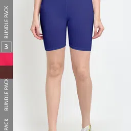Jinfo Women Pack Of 3 Mid-rise Sports Shorts-picture-31