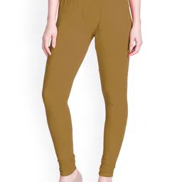 LYRA Women Khaki Solid Churidar-Length Leggings-picture-54