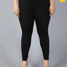 Plus Size Pack Of 2 Churidar Length Leggings-28