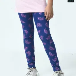 BAESD Girls Pack Of 2 Printed Pure Cotton Ankle Length Leggings-picture-4