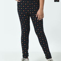 BAESD Girls Pack Of 2 Printed Pure Cotton Ankle Length Leggings-picture-6
