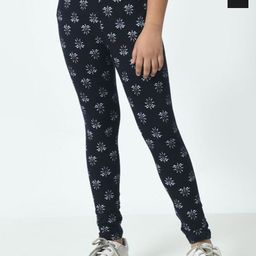 BAESD Girls Pack Of 2 Printed Pure Cotton Ankle Length Leggings-picture-0