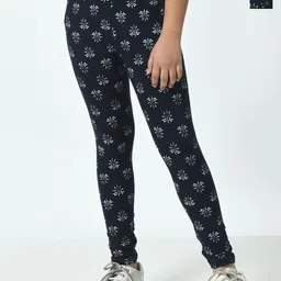 BAESD Girls Ankle Length Printed Pack of 2 Pure Cotton Leggings-image-7