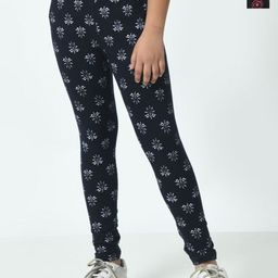 BAESD Girls Pack Of 2 Printed Pure Cotton Ankle Length Leggings-picture-33