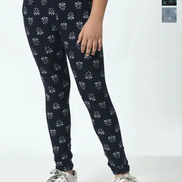 BAESD Girls Pack Of 3 Printed Pure Cotton Ankle Length Leggings-picture-25