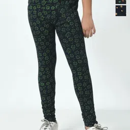 BAESD Girls Pack Of 3 Printed Pure Cotton Ankle Length Leggings-picture-35
