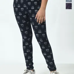 BAESD Girls Pack Of 3 Printed Pure Cotton Ankle Length Leggings-picture-38