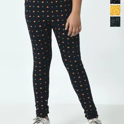 BAESD Girls Pack Of 4 Printed Pure Cotton Ankle Length Leggings-picture-27