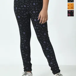 BAESD Girls Pack Of 4 Printed Pure Cotton Ankle Length Leggings-picture-20
