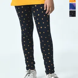 BAESD Girls Pack Of 4 Printed Pure Cotton Ankle Length Leggings-picture-12