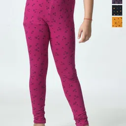 BAESD Girls Pack Of 4 Printed Pure Cotton Ankle Length Leggings-picture-7