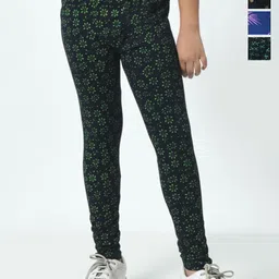 BAESD Girls Pack Of 4 Printed Pure Cotton Ankle Length Leggings-picture-8