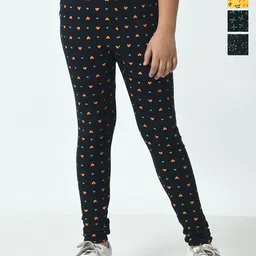 BAESD Girls Pack Of 4 Printed Pure Cotton Ankle Length Leggings-picture-42