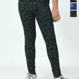 BAESD Girls Pack Of 4 Printed Pure Cotton Ankle Length Leggings-picture-15