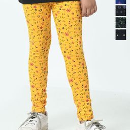 BAESD Girls Pack Of 5 Printed Pure Cotton Ankle Length Leggings-image-95