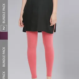 Dollar Missy Pack Of 2 Ankle Length Leggings-image-20