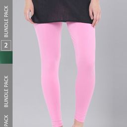Dollar Missy Women Pack Of 2 Moisture Absorbent Slim-Fit Ankle-Length Leggings-image-46