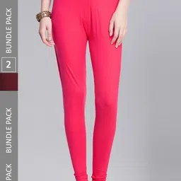 Dollar Missy Pack Of 2 Ankle Length Leggings-image-96