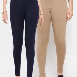 Clora Creation Pack Of 2 Woolen Ankle-Length Leggings-image-60