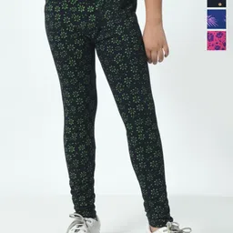 BAESD Pack Of 4 Printed Cotton Ankle-Length Leggings-47