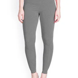 LYRA Women Grey Solid Ankle-Length Leggings-image-46