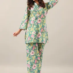KALINI Floral Printed Regular Kurta with Palazzos-picture-39