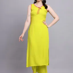 KALINI V-Neck Straight Kurta with Palazzo-38